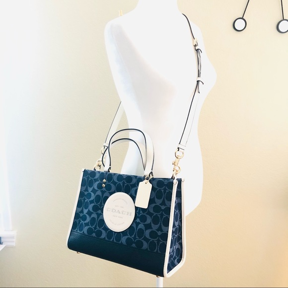 Coach Bags Coach Dempsey Carryall Denim Blue Jacquard Purse Poshmark
